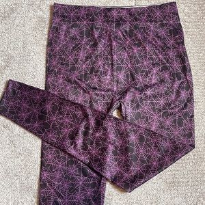 Halloween Leggings Spider Web Print High Rise Stretch Pants Women’s Size S/M